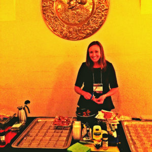 Dawn Martenz prepares for her delicious cooking demo!