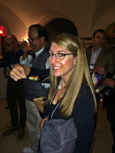 RD Nicole Fragale enjoys a sample of the keto foods! 